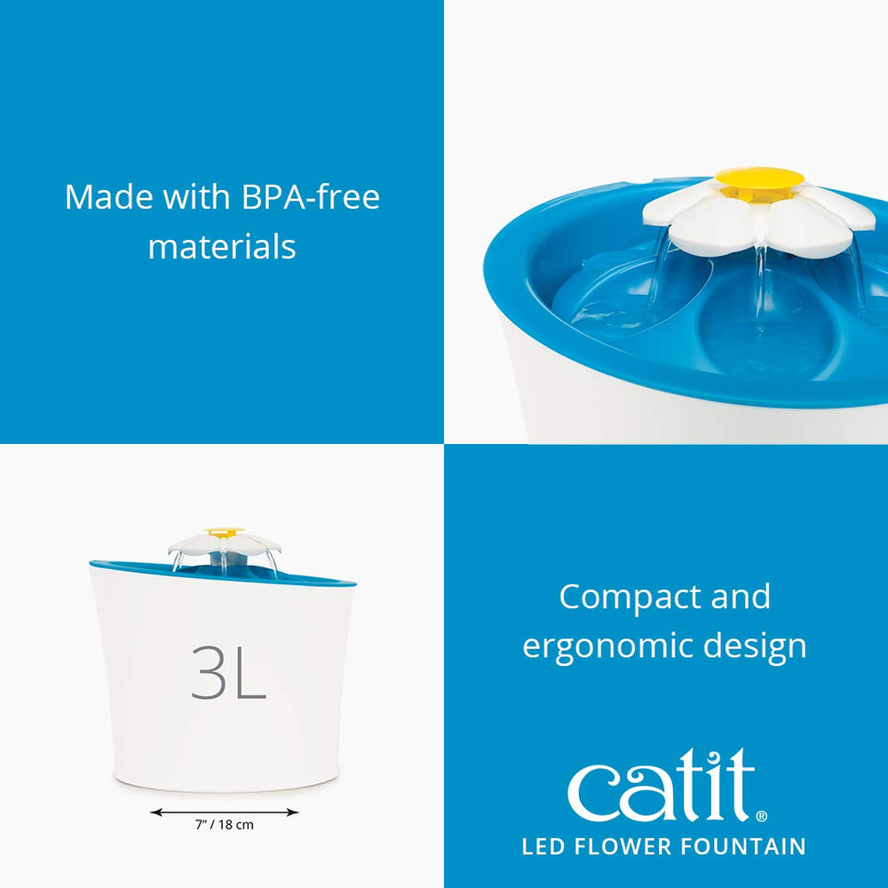 Catit triple action filter ensures better tasting water for your cat.