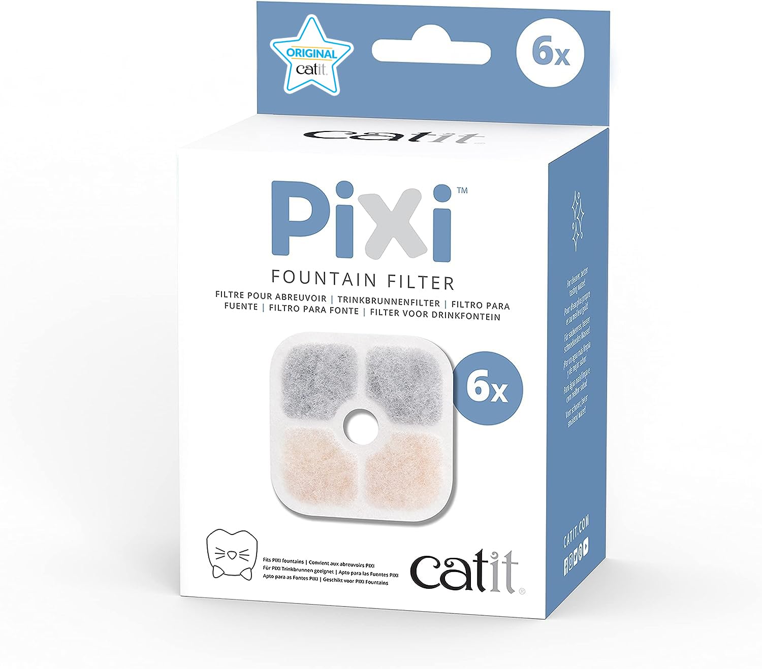 Catit PIXI filtro original para fuente de gato mejora sabor y limpieza del agua