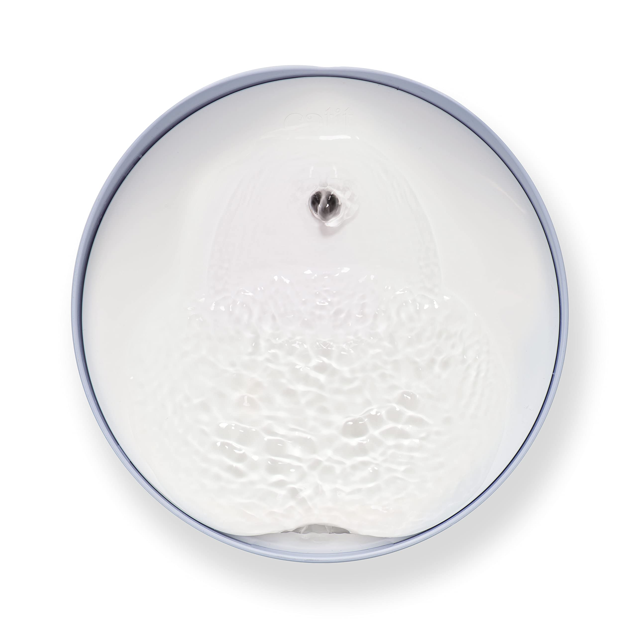 Catit PIXI fountain water level indicator glowing when low.