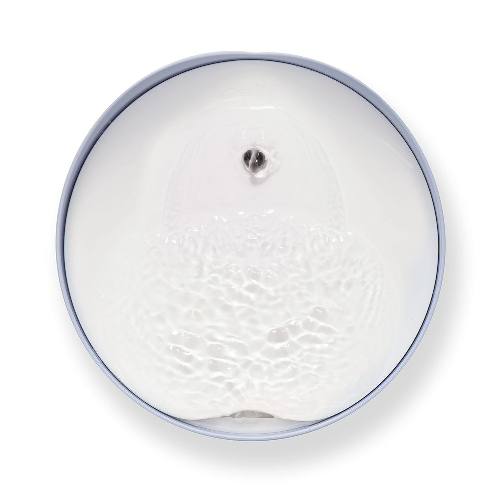 Catit PIXI fountain water level indicator glowing when low.