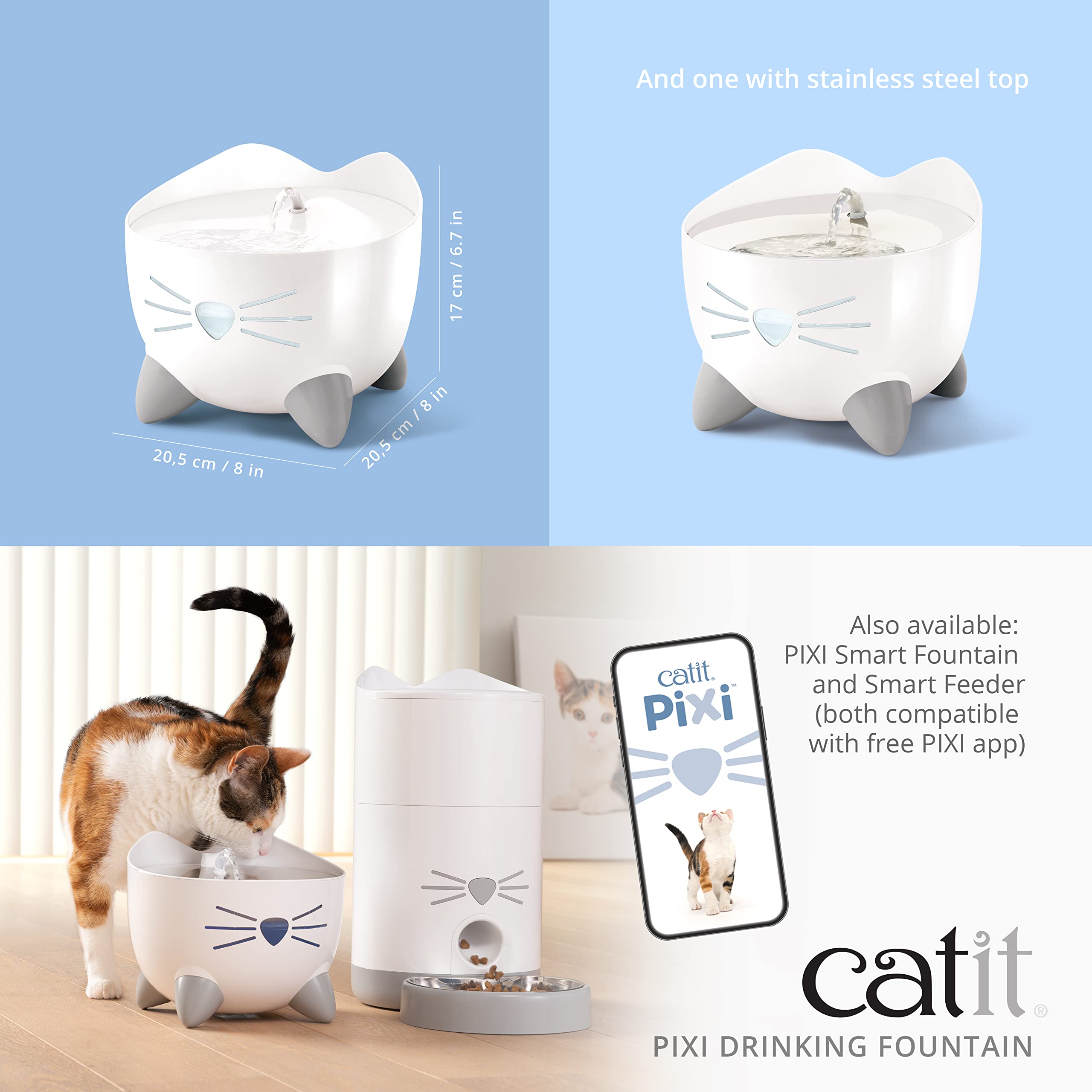 Catit PIXI quiet suspended pump pink emphasizes near silent operation