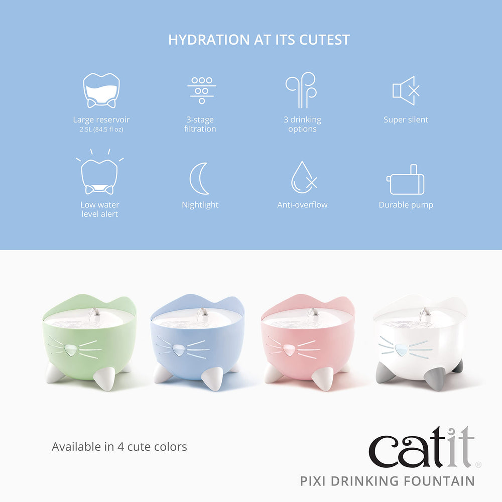 Catit PIXI water level window pink for quick water status check