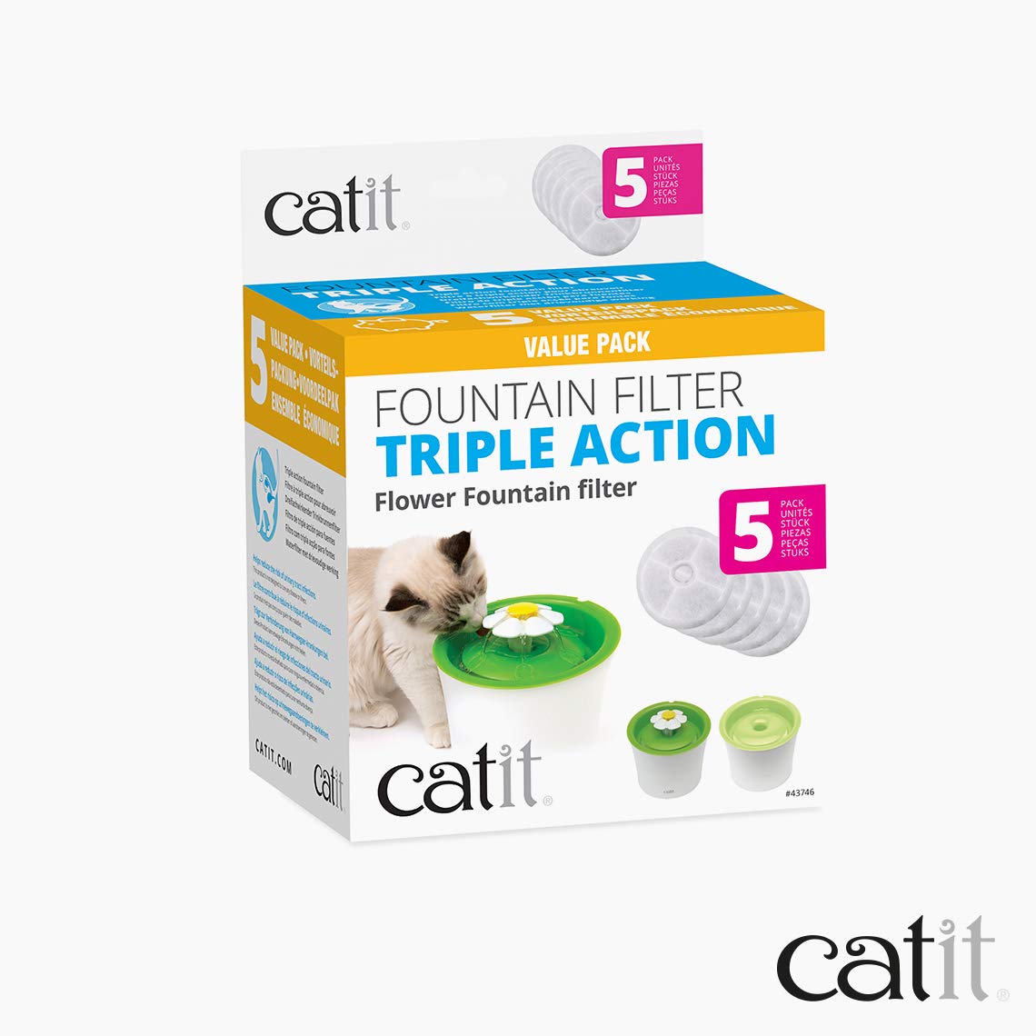 Catit senses-2-0 fountain-compatible filters easy to replace for Catit Senses 2.0 fountain