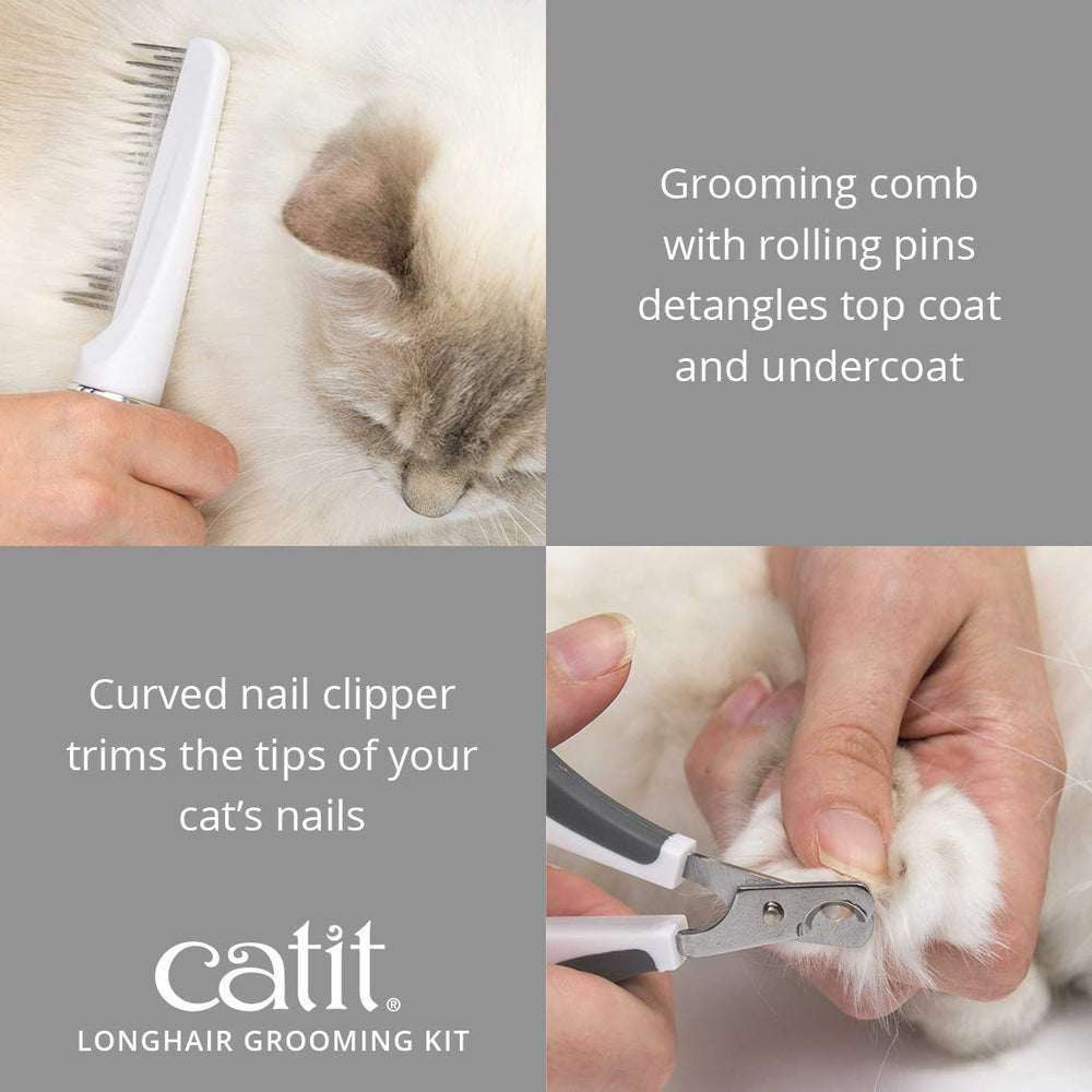 Catit Senses 2.0 lid used as temporary fur storage to reduce mess