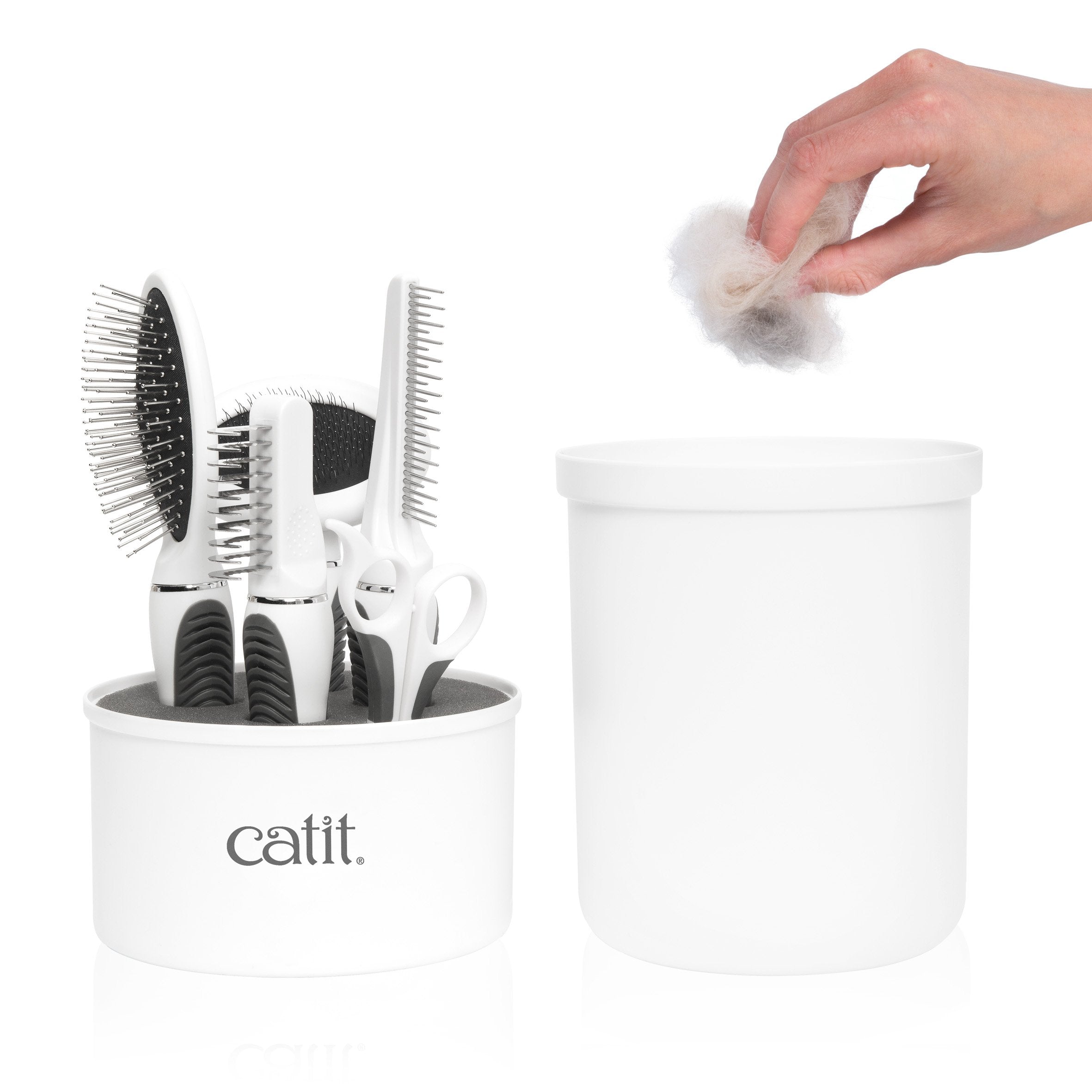 Catit Senses 2.0 metal slicker for thorough detangling and coat care