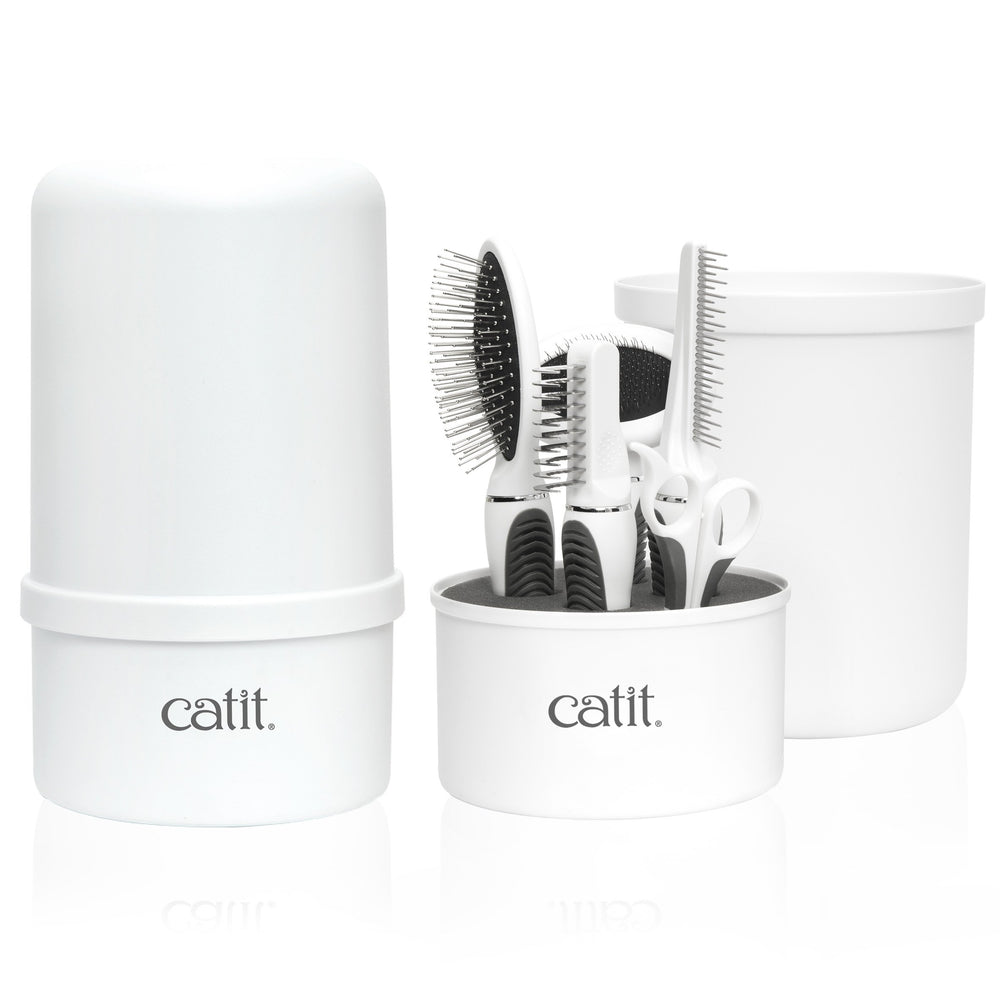 Catit Senses 2.0 longhair pin brush eases brushing and reduces shedding during daily grooming