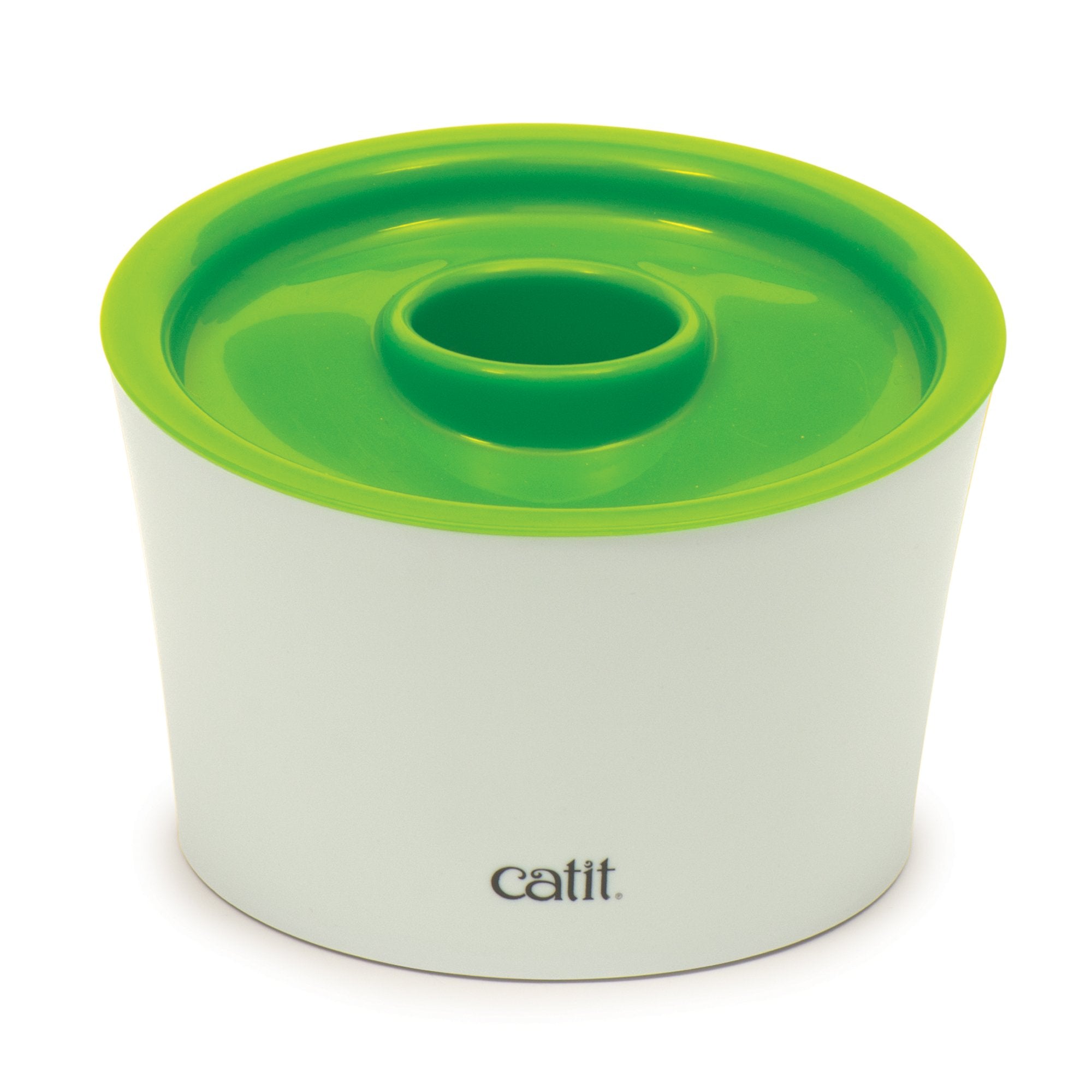 Catit Senses 2.0 Multi Feeder storage compartment image emphasizes quick refills and extra space.