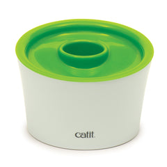 Catit Senses 2.0 Multi Feeder storage compartment image emphasizes quick refills and extra space.