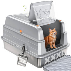 Catlike 2025 Upgrade 152L litter box front view highlighting spacious capacity for large cats