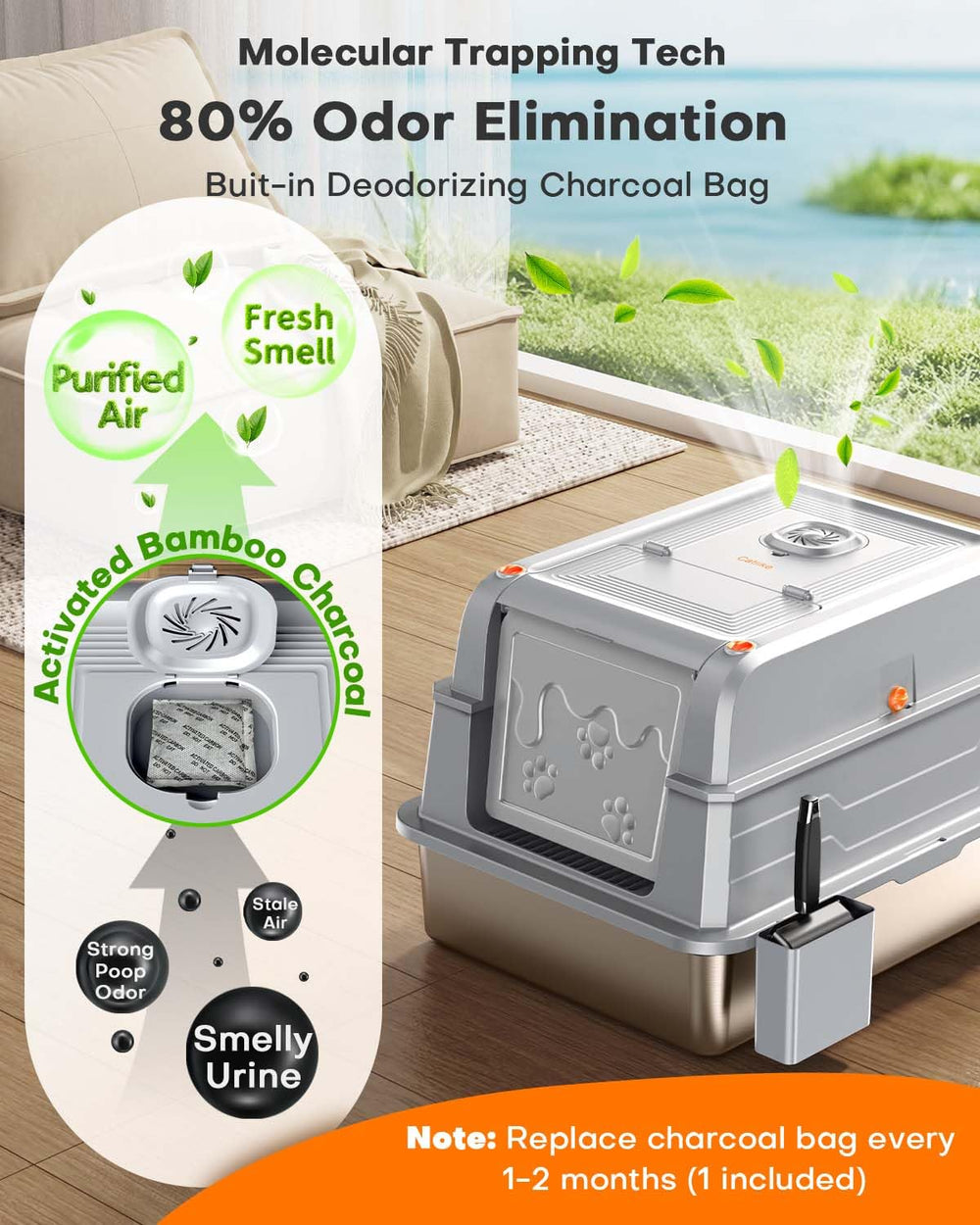 Catlike 2025 Upgrade 270-degree folding lid in action for one-hand scooping