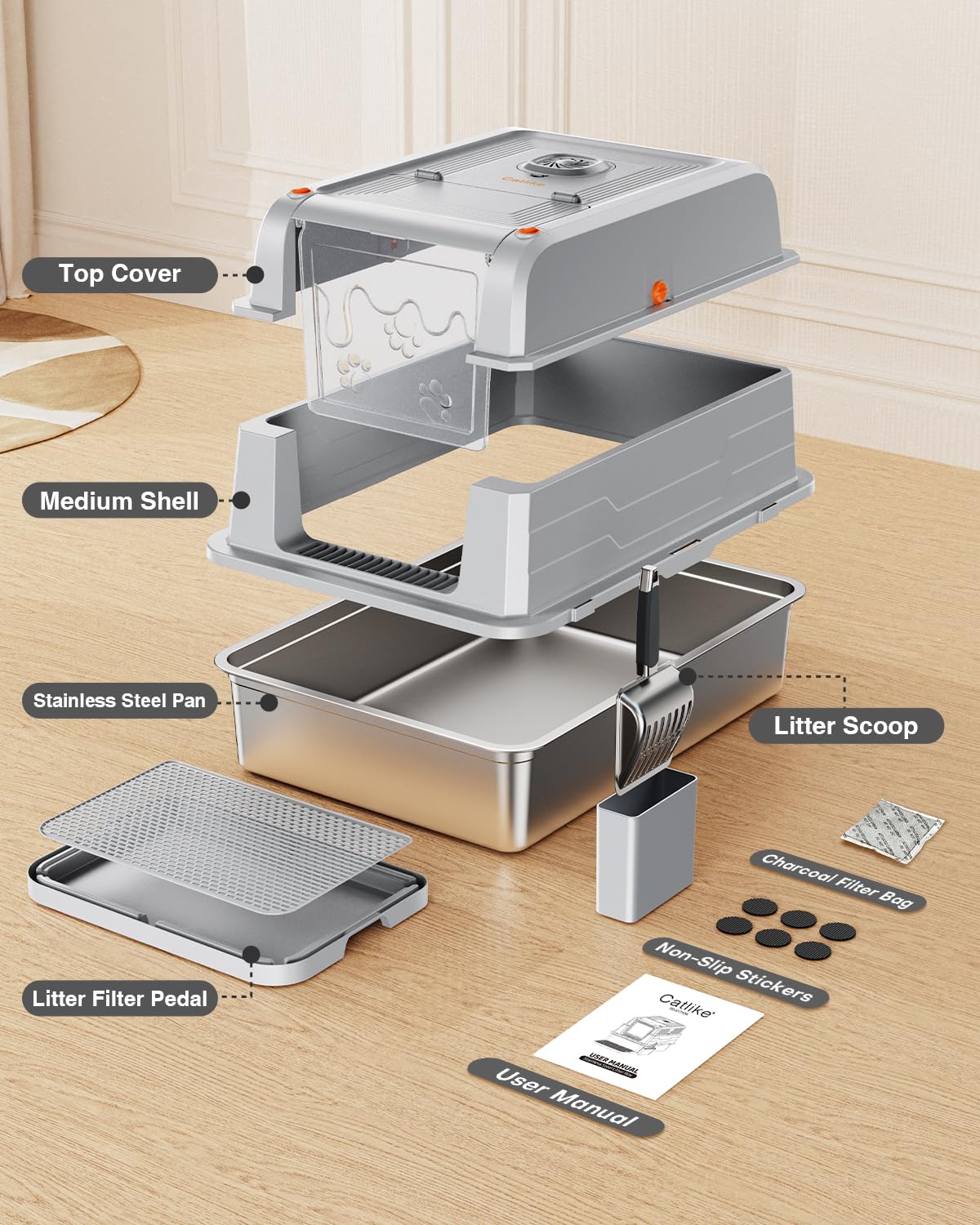 Catlike 2025 Upgrade non-slip base in a slick-floor setting for stability
