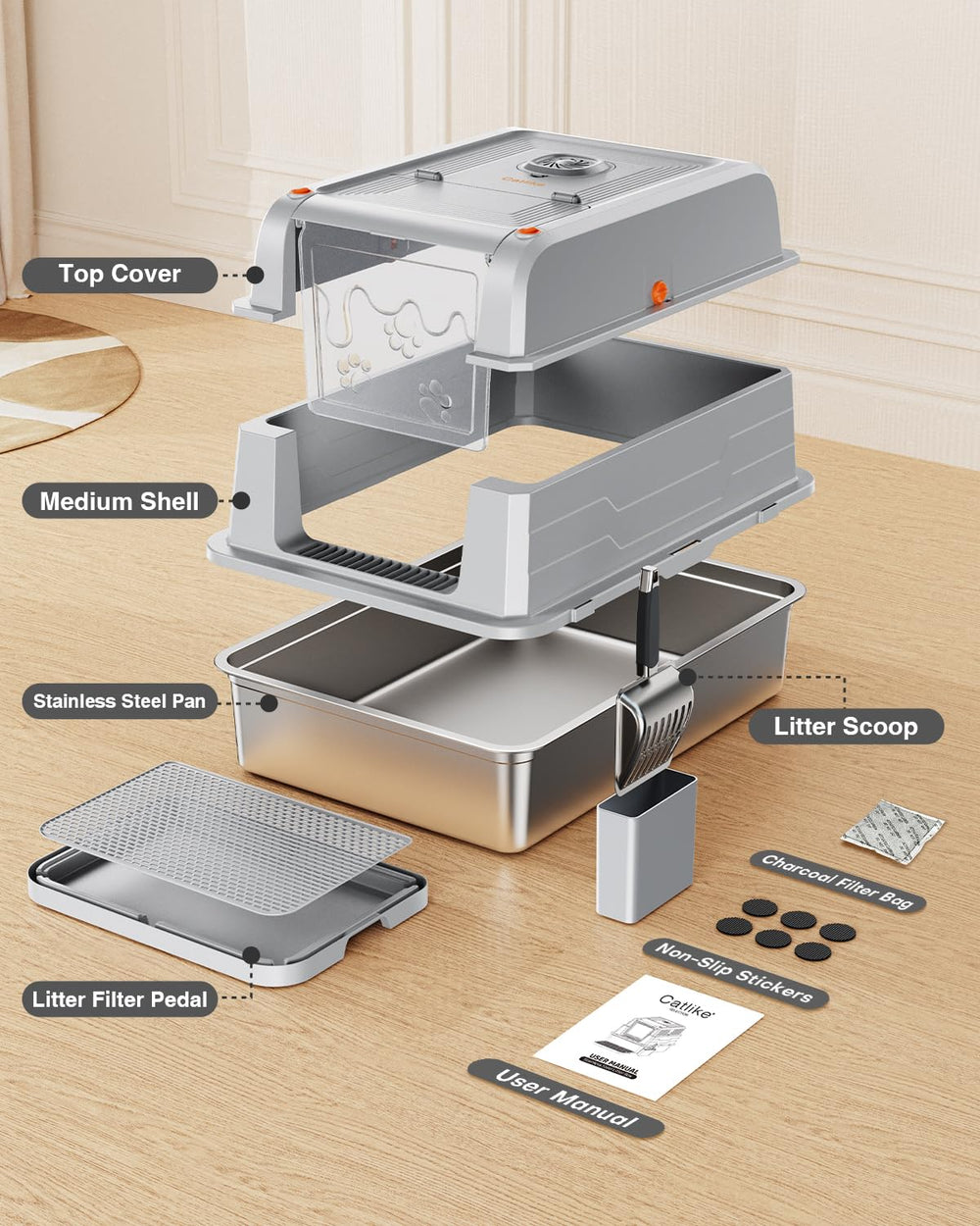Catlike 2025 Upgrade non-slip base in a slick-floor setting for stability