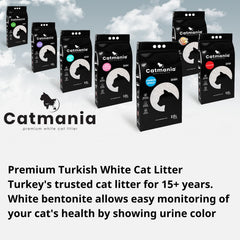 Catmania Turkish White litter hard-clump closeup for quick cleanup