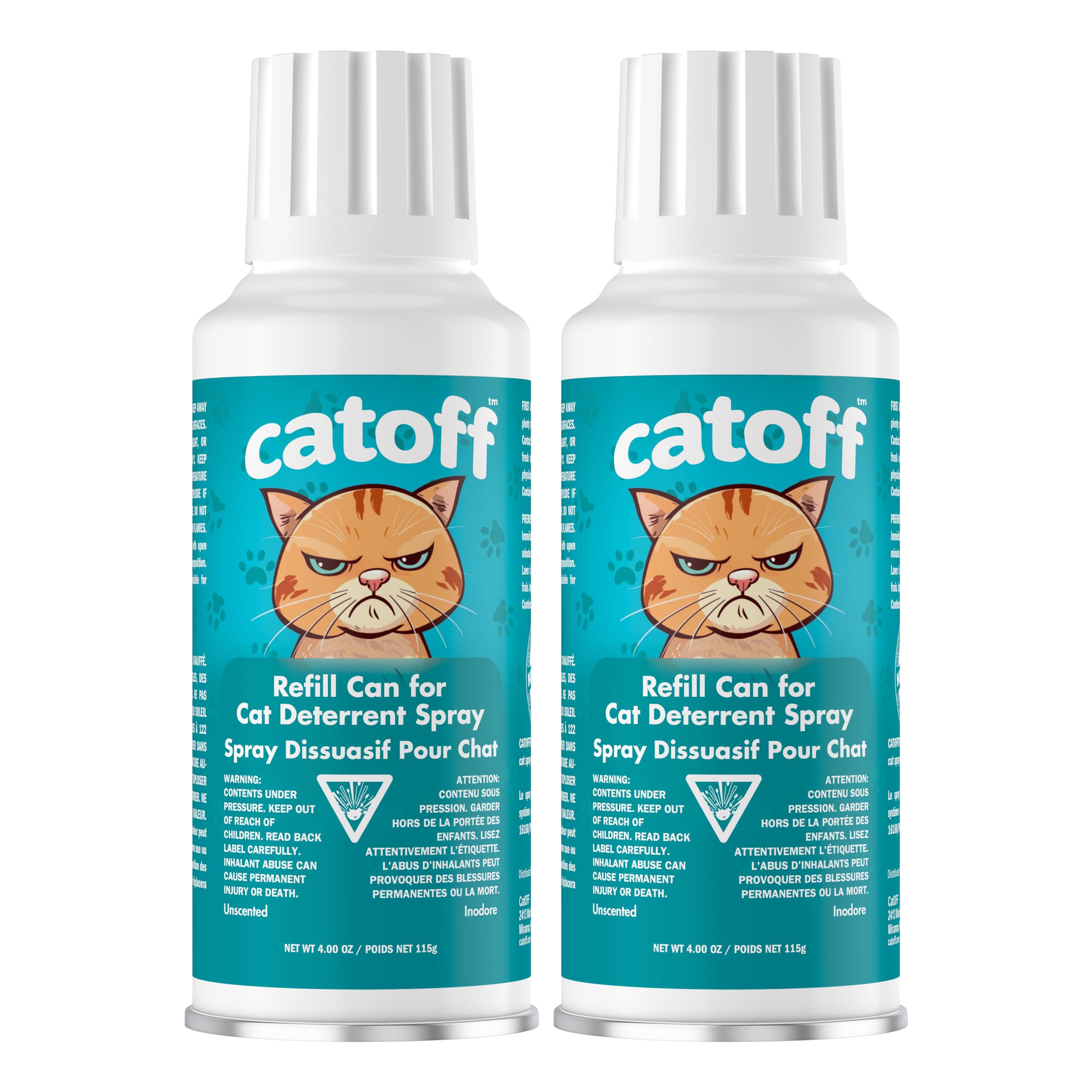 CatOFF pack-2 refill for SSSCAT compatibility deters pets from off-limits areas.