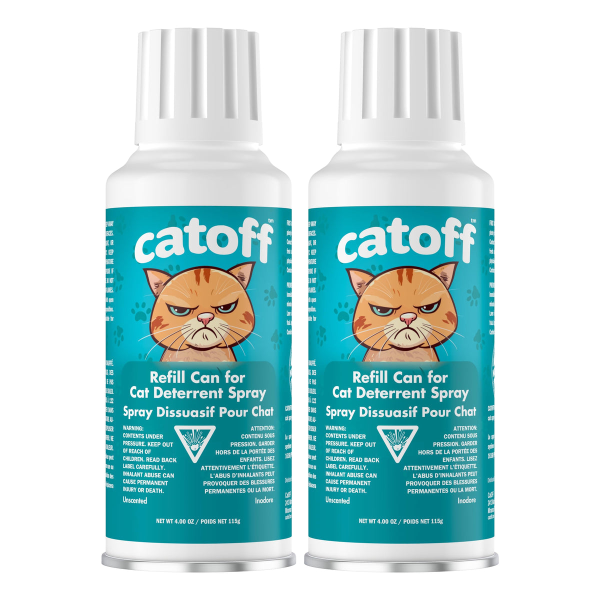 CatOFF pack-2 refill for SSSCAT compatibility deters pets from off-limits areas.
