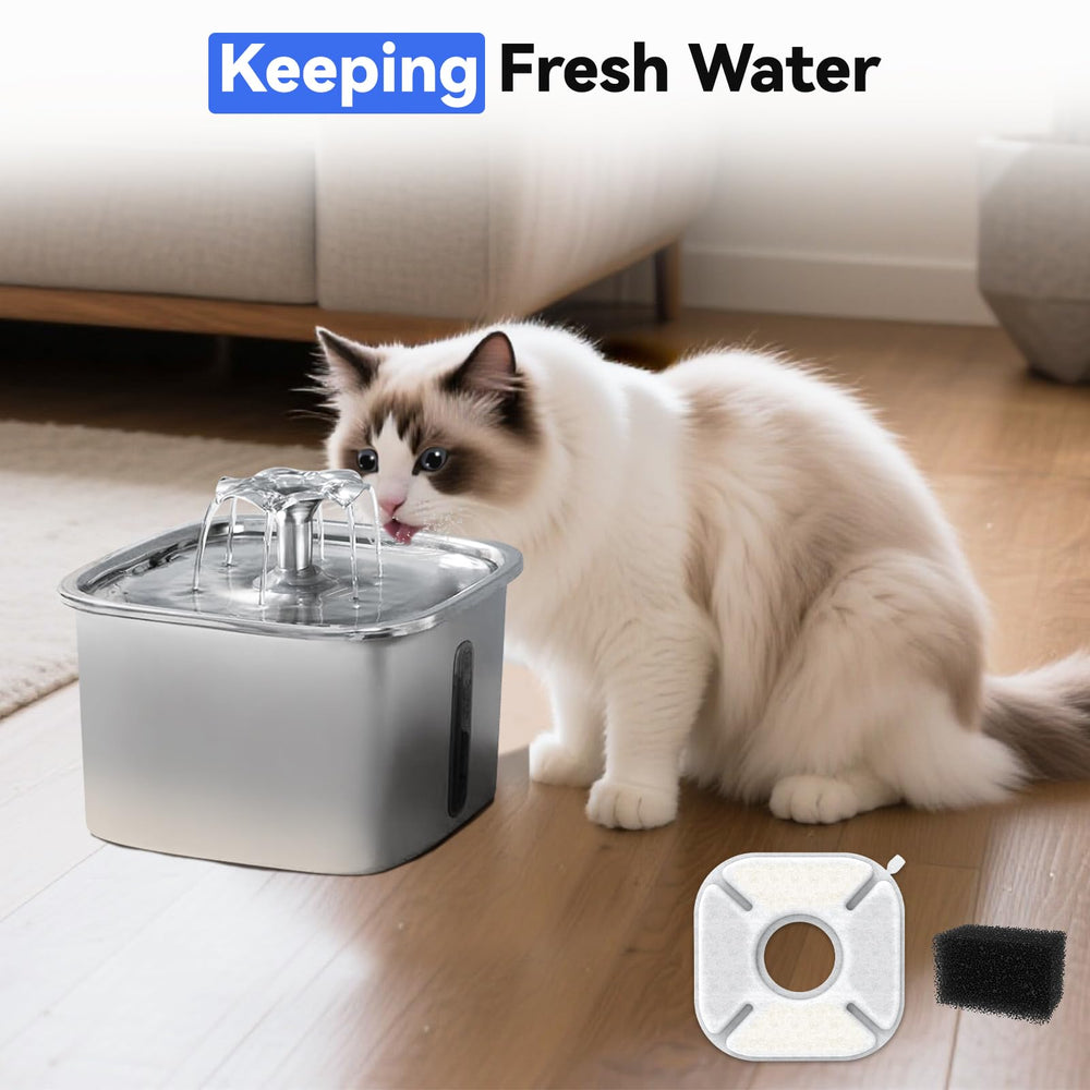 CATOL triple-layer filtration image highlights odor reduction and clean water benefits.