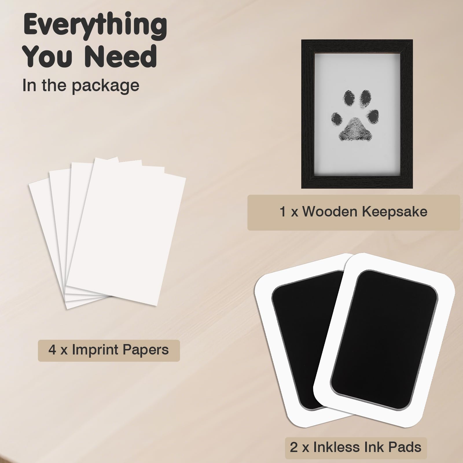 catose Inkless Paw Print Kit baby handprint demonstrates ink-free, baby-safe keepsake