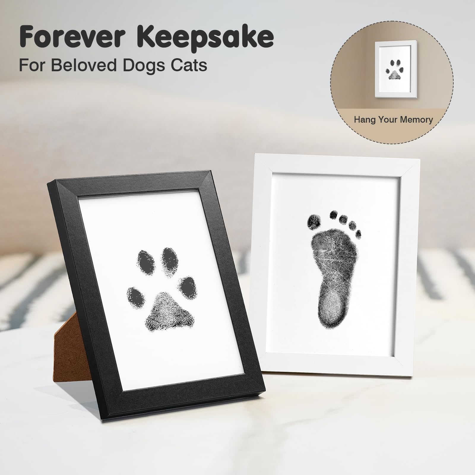 Catose inkless paw print kit captures cat paw without mess