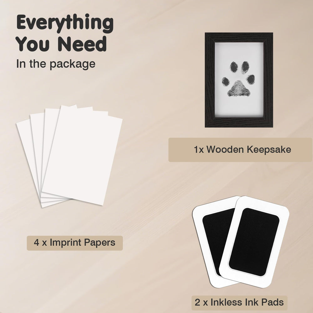 catose dog paw print on inkless pad for clean results