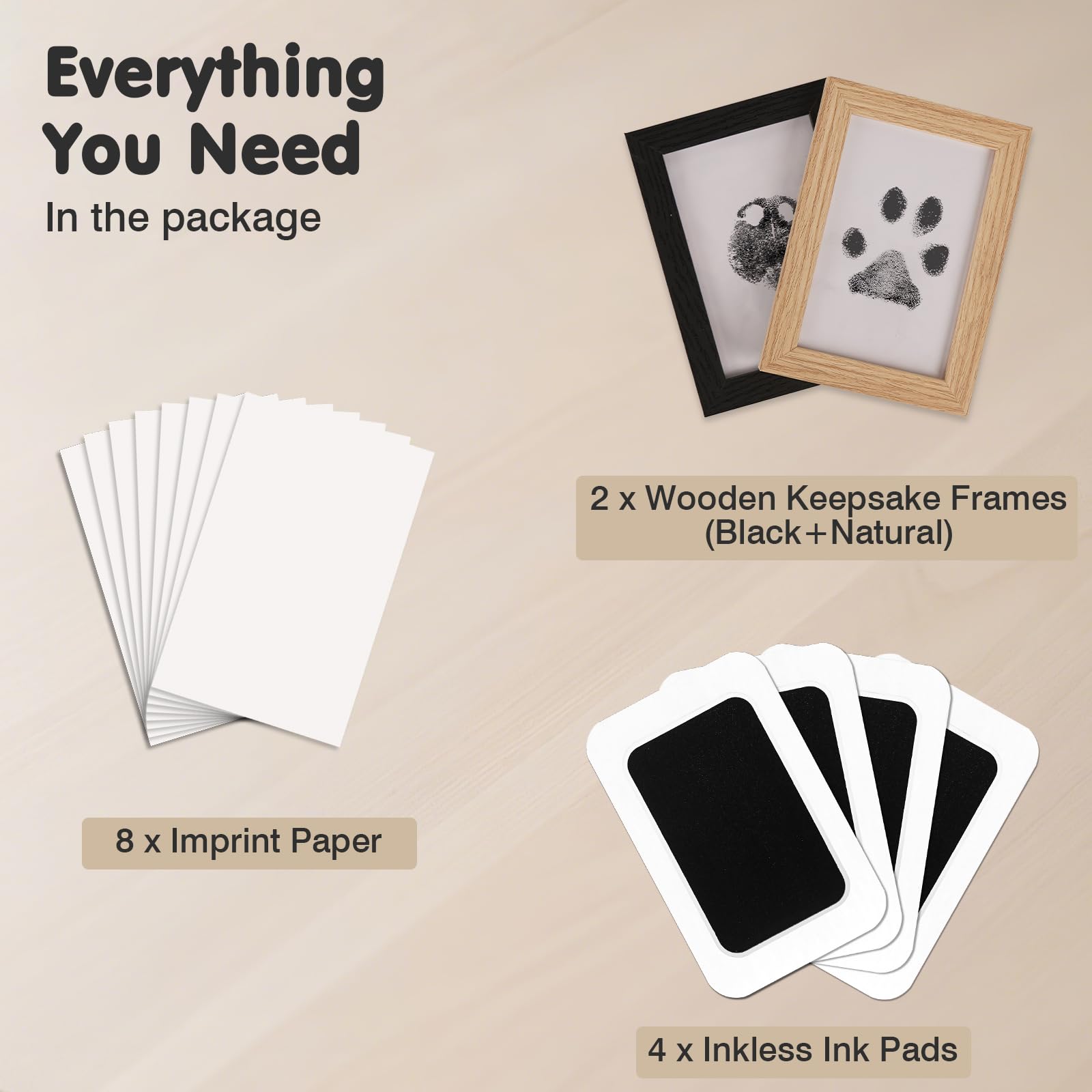 catose inkless paw print kit with a window shows prints clearly before pressing.