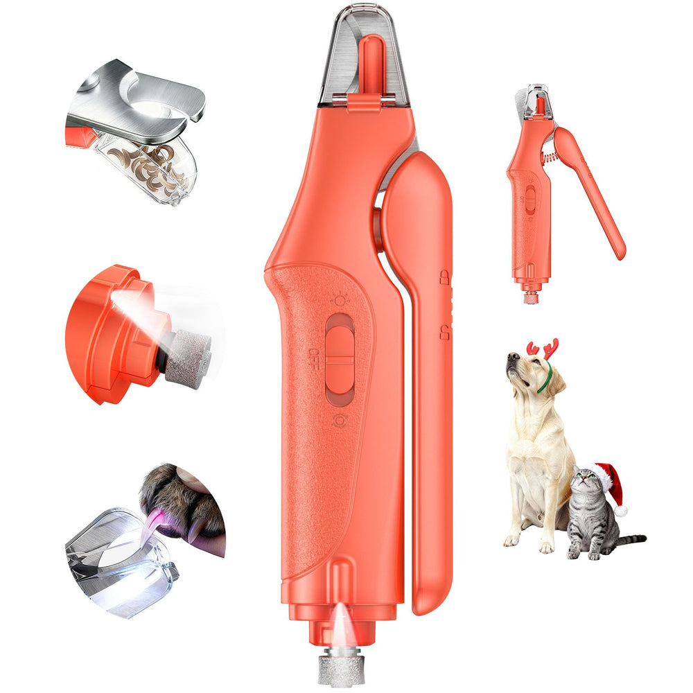 CATPICK 2-in-1 nail clipper grinder front view for precise pet trimming