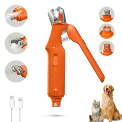 CATPICK 2-in-1 nail clipper grinder side view with ergonomic grip