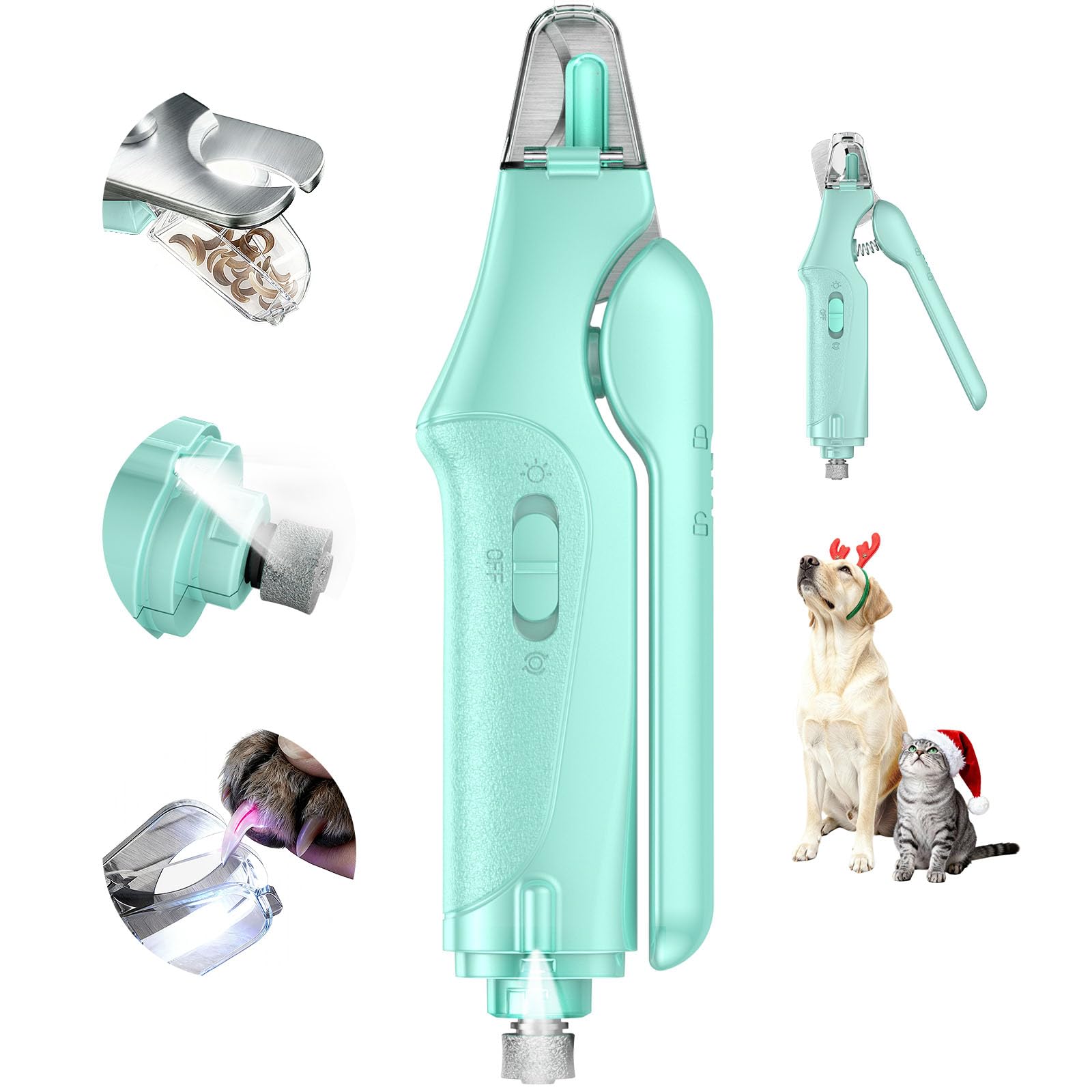 CATPICK 2-in-1 nail clippers front view for versatile pet grooming.