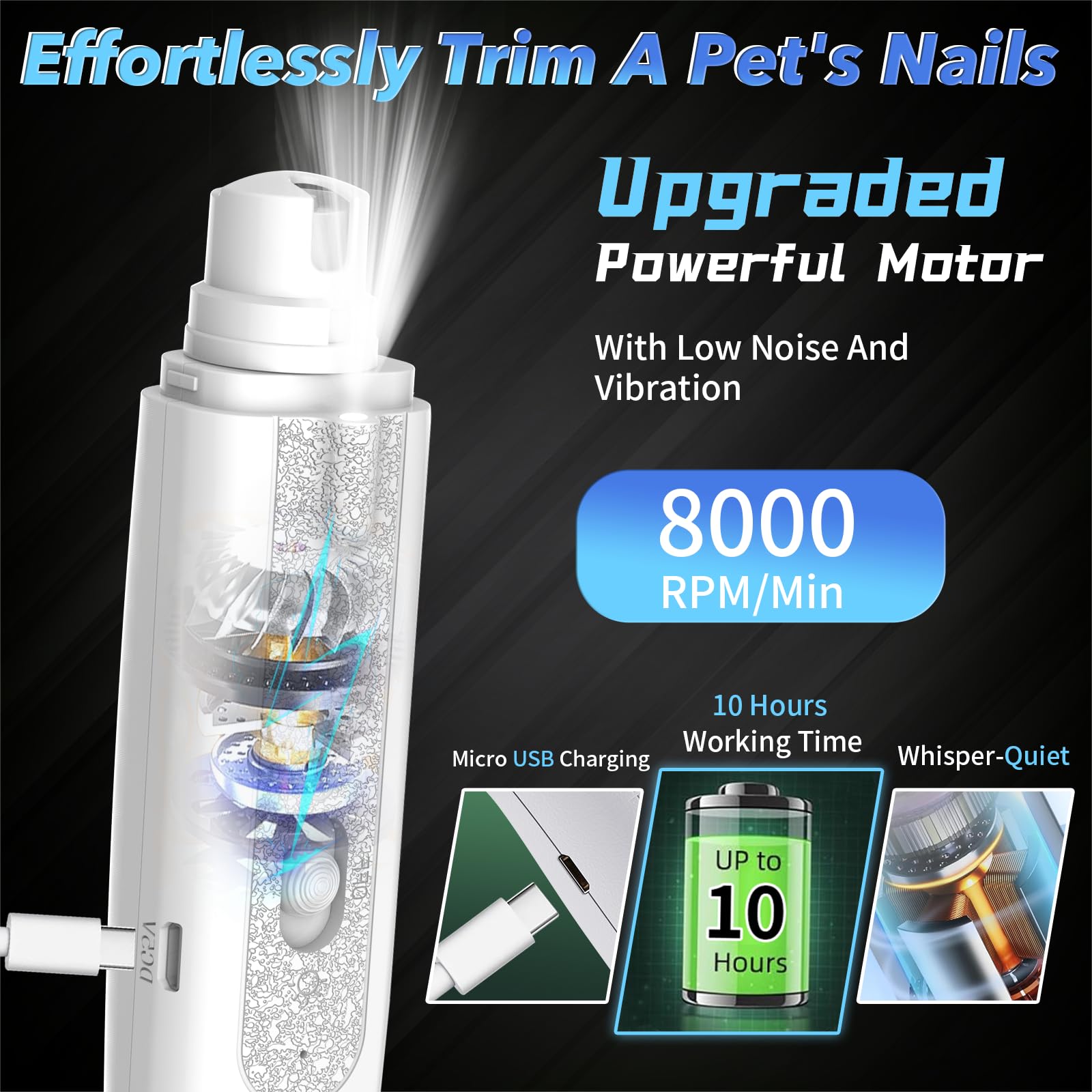 CATPICK 2-in-1 nail clippers suitable for cats and dogs of different sizes.