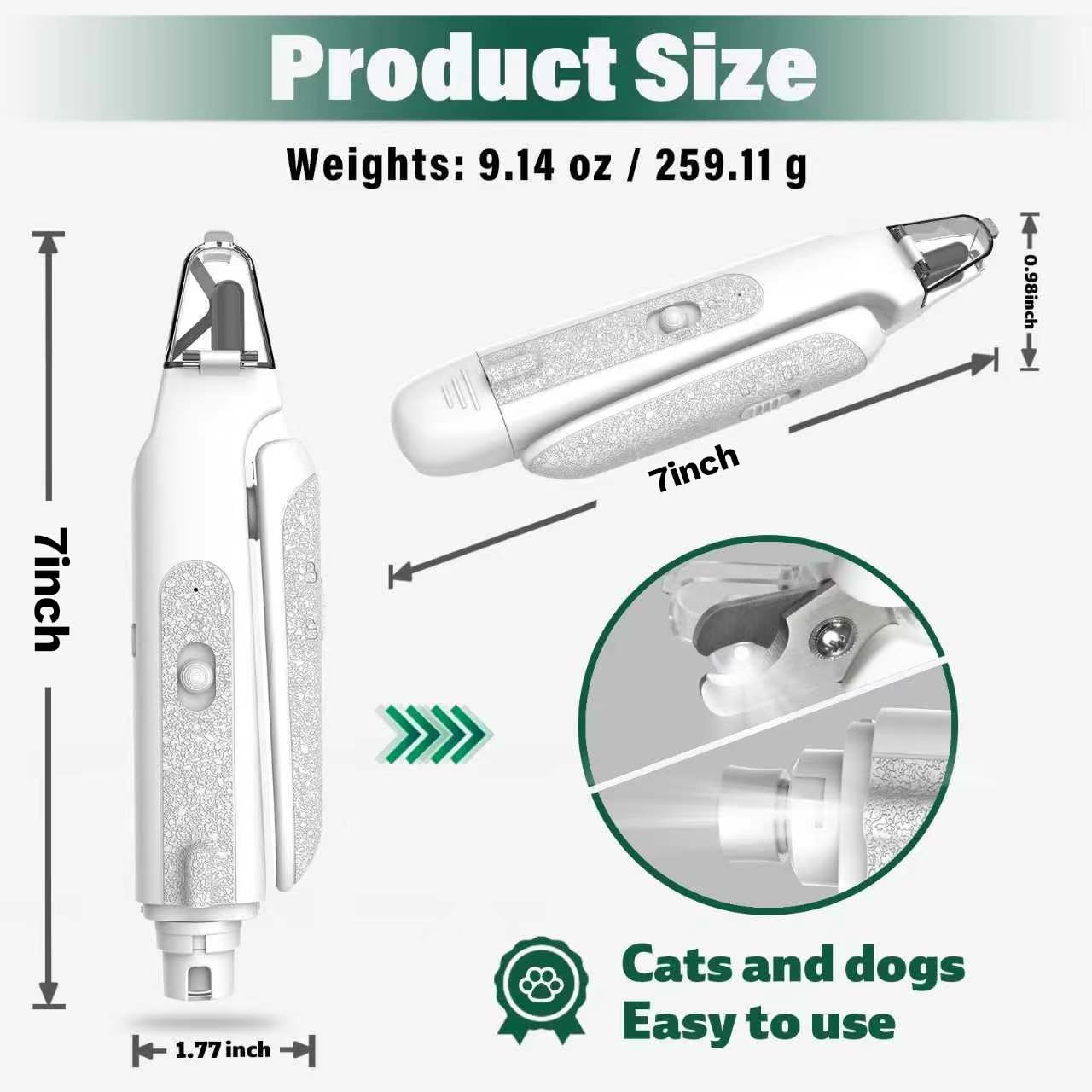 CATPICK 2-in-1 nail clippers in-use demo for home grooming sessions.