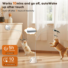 CATPICK 8cm suction base keeps the toy secure on tiles for uninterrupted play.