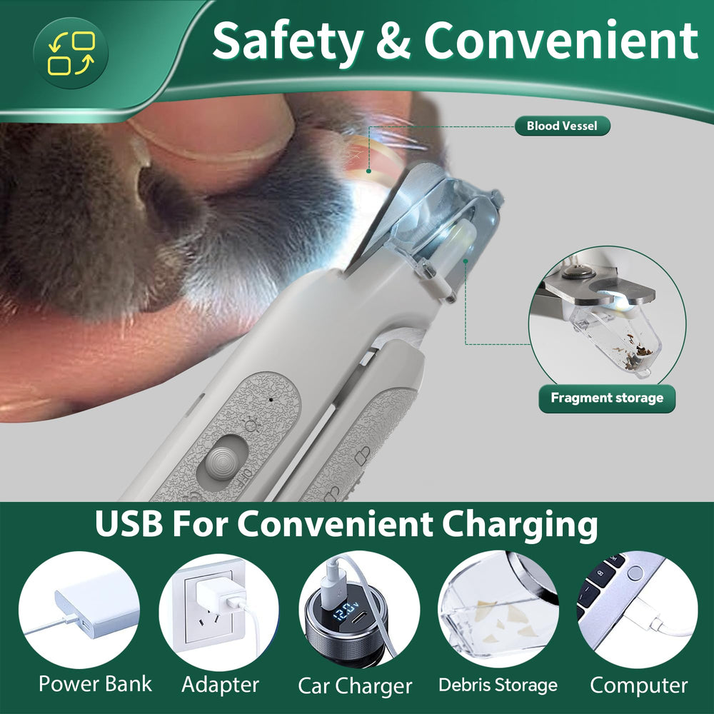 CATPICK cat nail trimmer with light shows guided trimming assistance