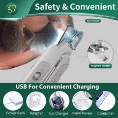 CATPICK cat nail trimmer with light shows guided trimming assistance