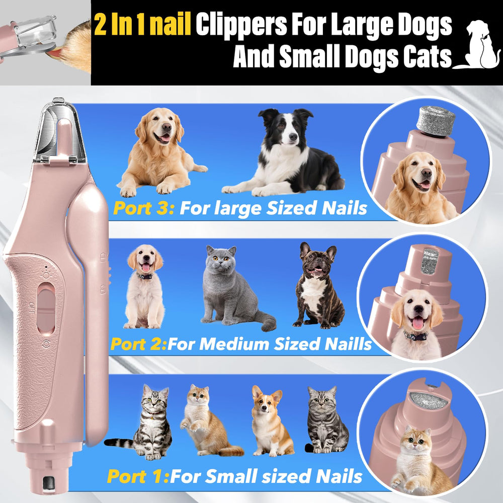 CATPICK dog and cat nail trimmer with light improves visibility during trimming.