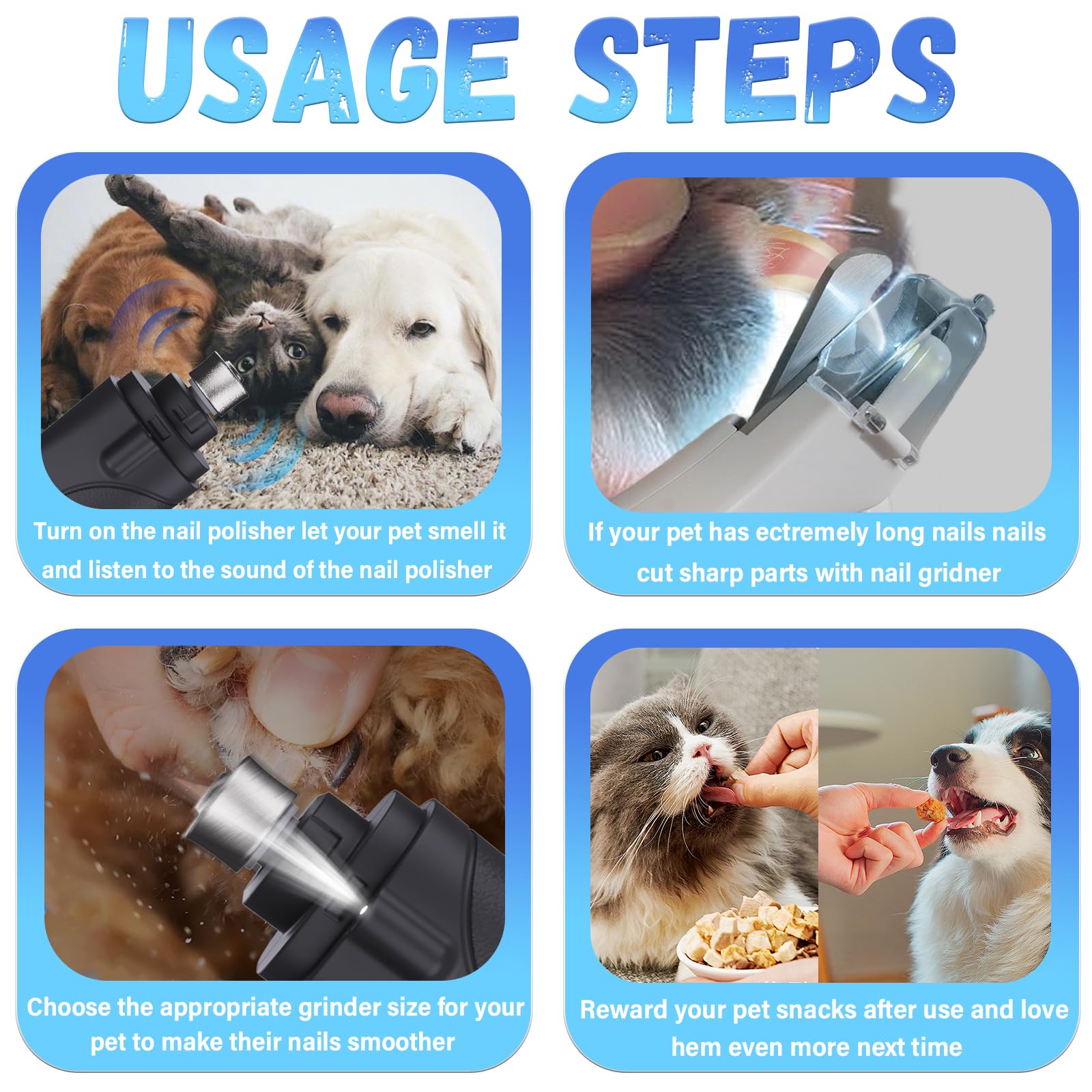 CATPICK dog nail trimmer with LED illumination for safe trimming
