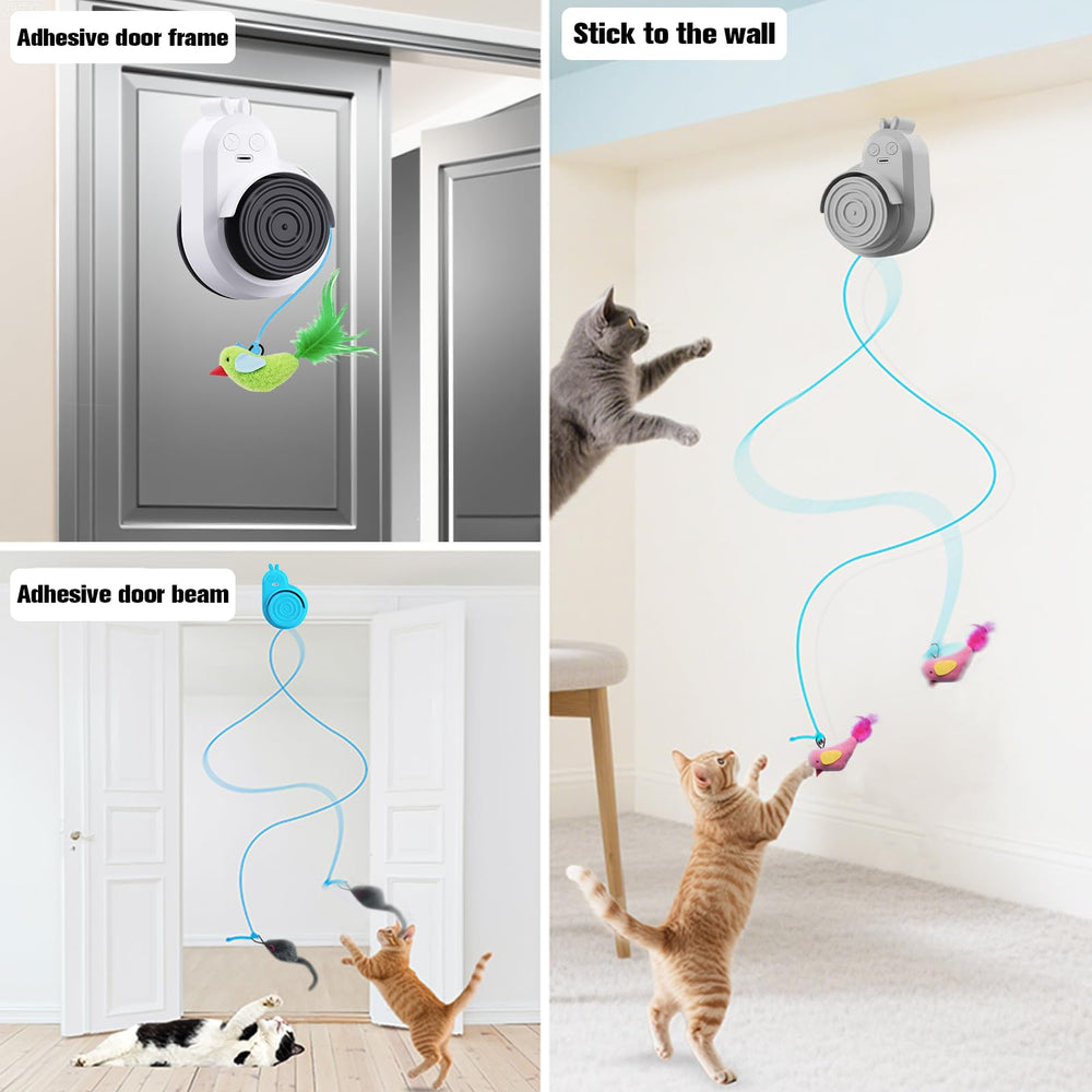 CATPICK elastic-strings enable flexible play styles for single or multi-cat households.