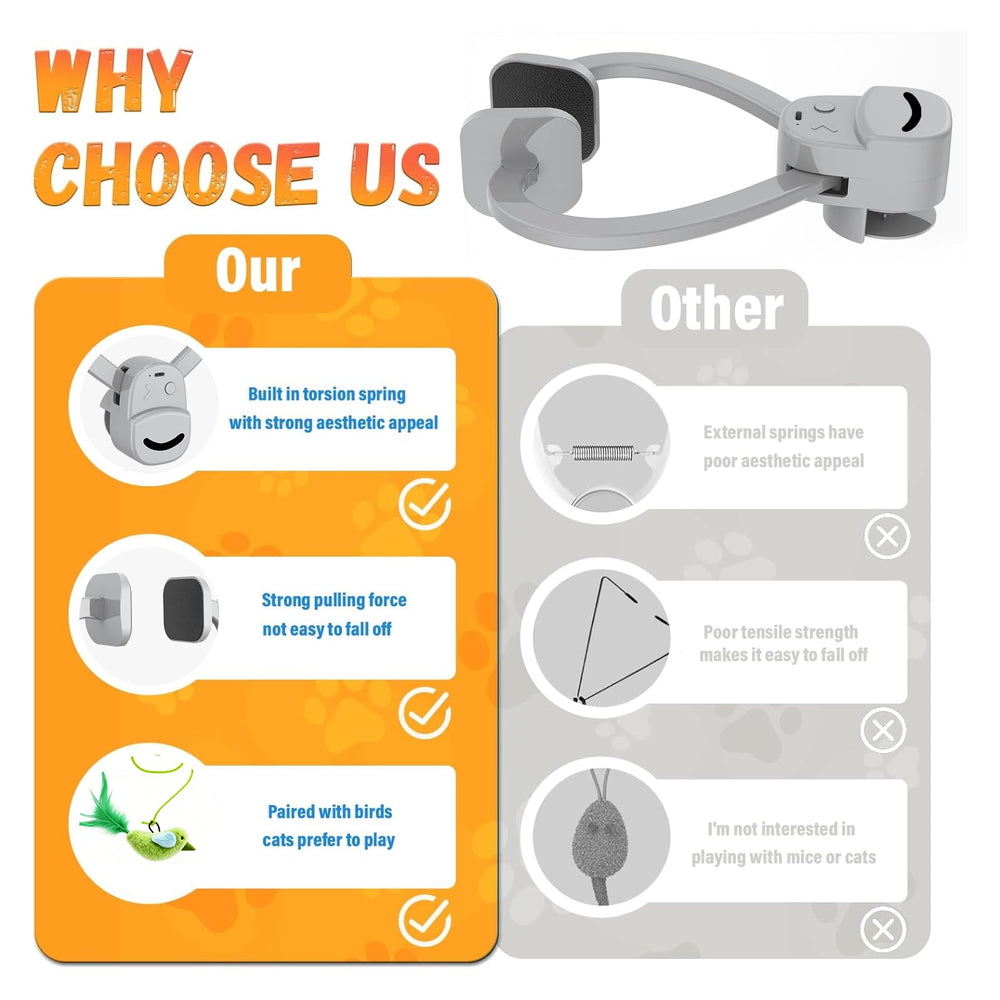 CATPICK hanging bell accessory adds auditory stimulation during play.