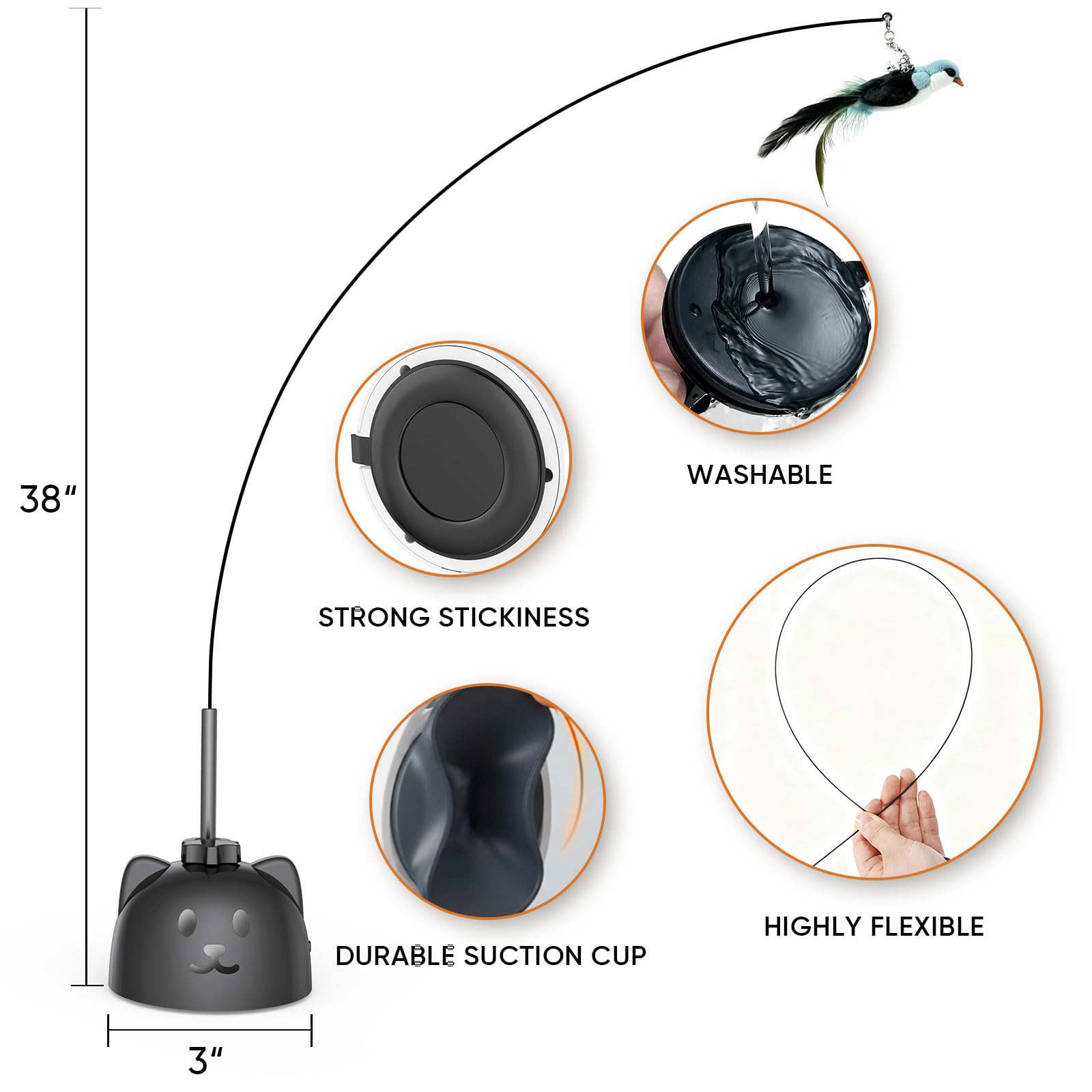 CATPICK enrichment toy for bored indoor cats with interactive motion