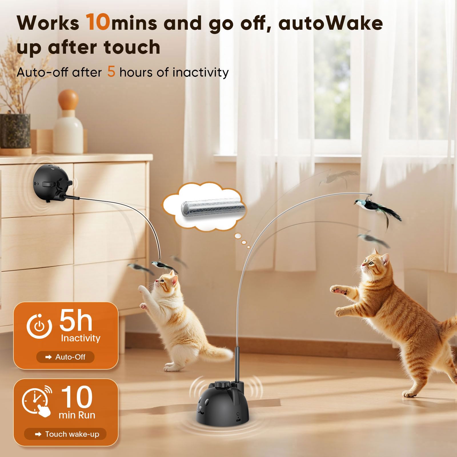 CATPICK suction-base keeps toy secure on smooth surfaces for uninterrupted play