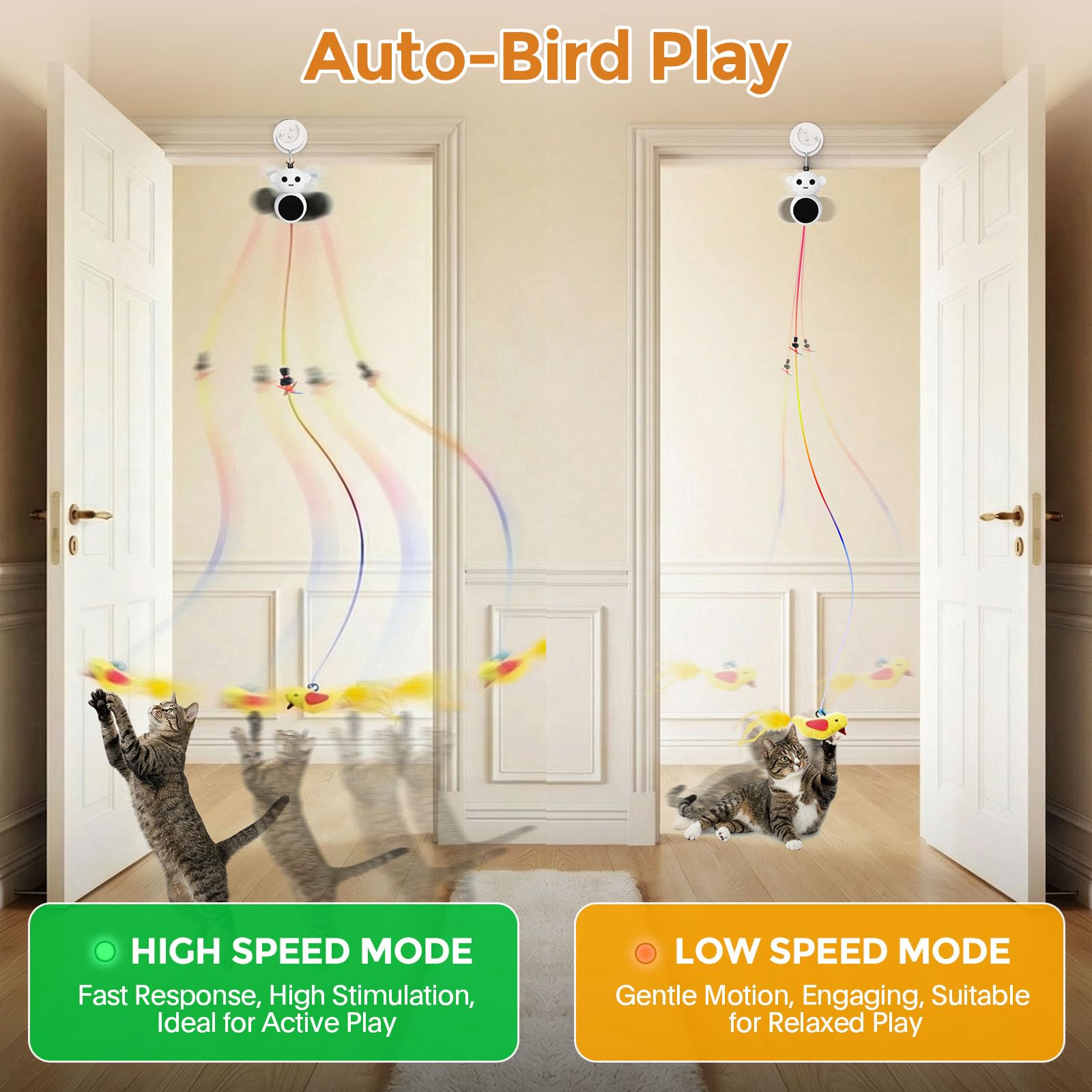 Catpick auto cycles deliver eight minutes of activity to fit busy days
