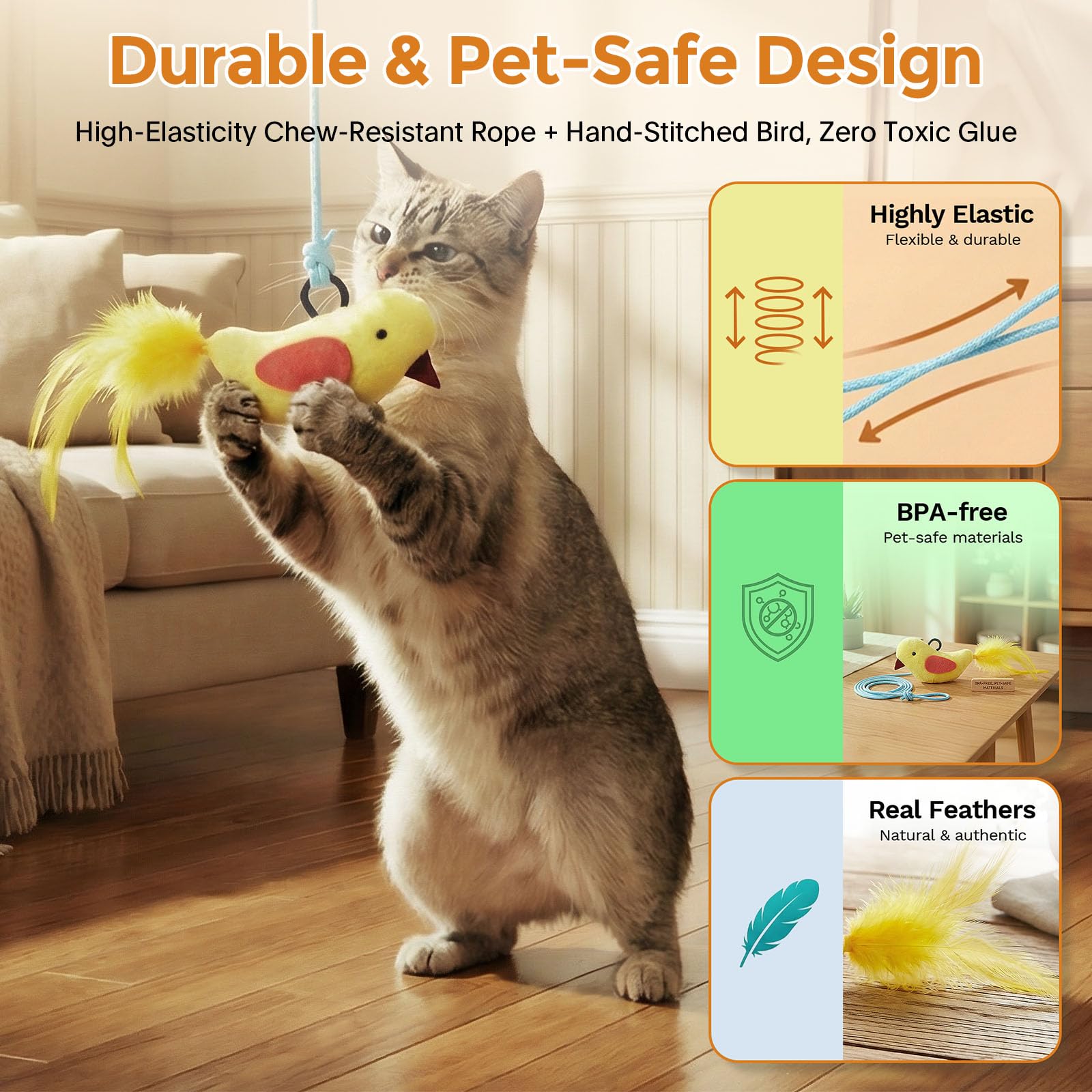 Catpick dual modes suit energetic kittens or calm cats