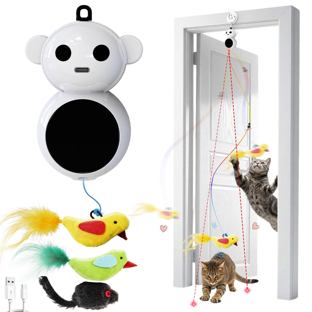 Catpick interactive toy laser-dot in action for focused indoor cat chasing fun