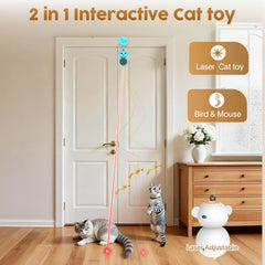 Catpick joy 2-in-1 interactive cat toy shows dual mode play for indoor cats.