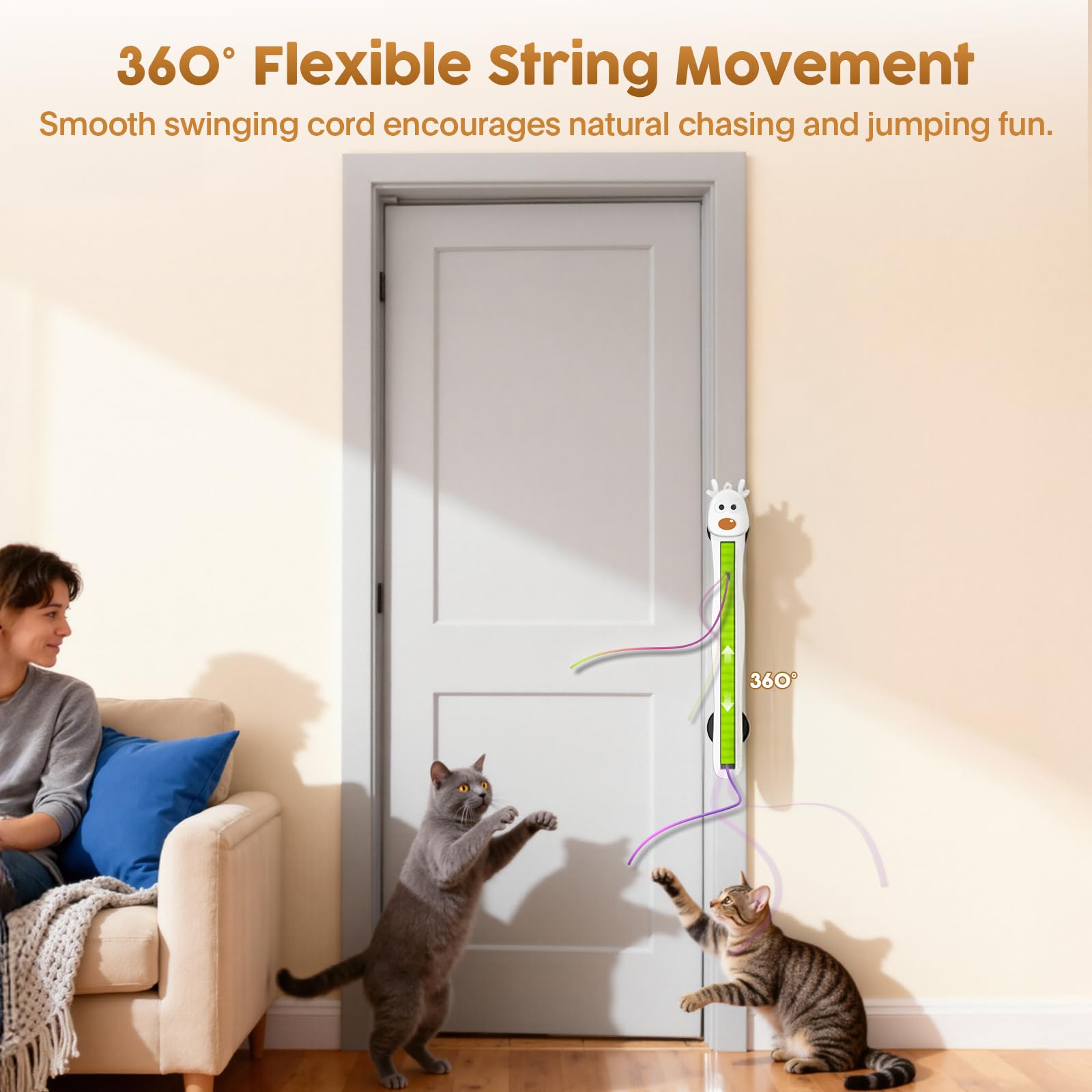 CatPick Joy adjustable motion modes for kittens and adult cats