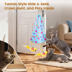 Catpick Joy with built-in bird sound enhances hunting instinct during indoor play.