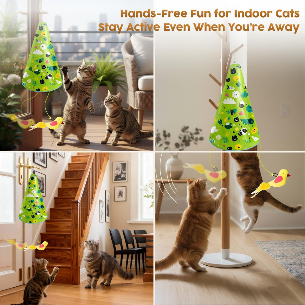 Catpick joy door-handle hanging toy creates vertical hide-and-chase fun.