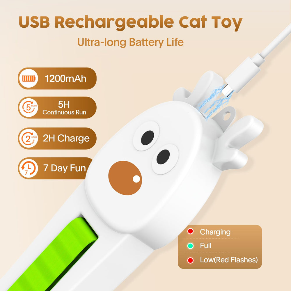 CatPick Joy energy-saving auto-stop feature for safe daily play