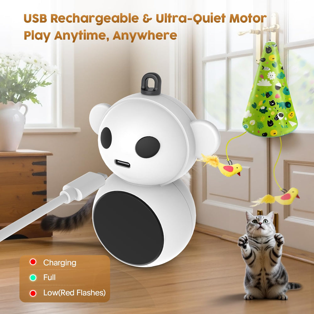 Catpick joy feather-motion toy mimics prey for natural instincts.