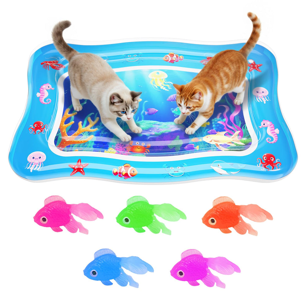 Catpick joy foldable water mat folded for compact storage and quick cleanup.