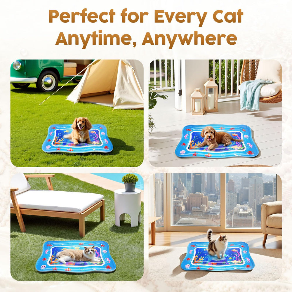 Catpick joy water mat cooling surface provides instant refreshment for hot days.