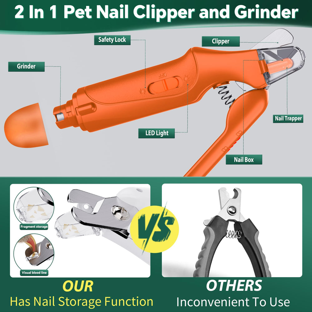 CATPICK low-noise pet nail clipper keeps anxious pets calm.